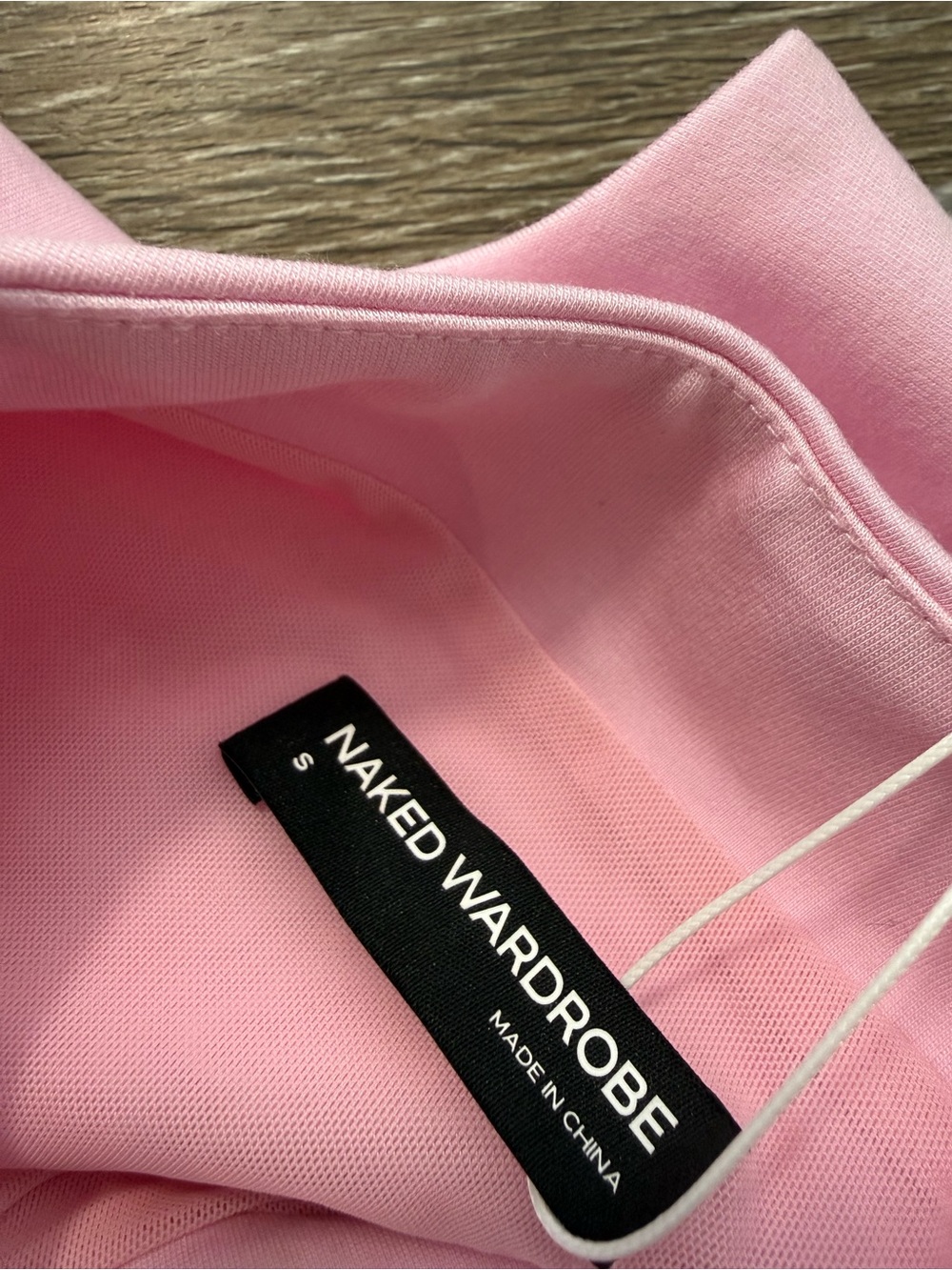 Naked Wardrobe Ponte Cut Out Mini Dress Cotton Candy - Picture 7 of 7
